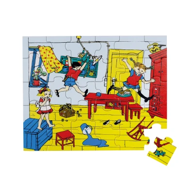 MICKI Drewniane puzzle Pippi Langstrumpf 30 szt. edukacyjna zabawka dla dzieci | Pan Piksel