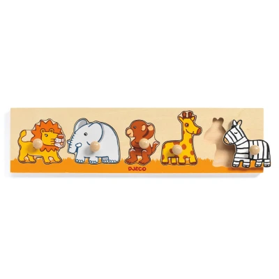 DJECO Drewniane puzzle SAVANNA | Pan Piksel