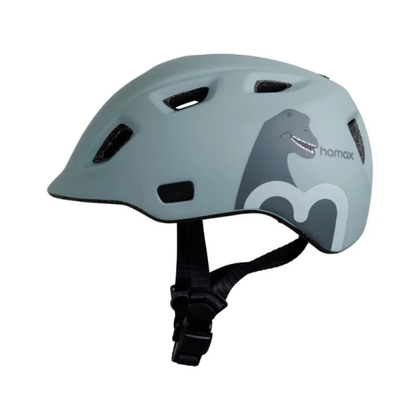 Hamax kask dziecięcy Thundercap rozmiar 47-52 zielony z dinozaurem | Pan Piksel