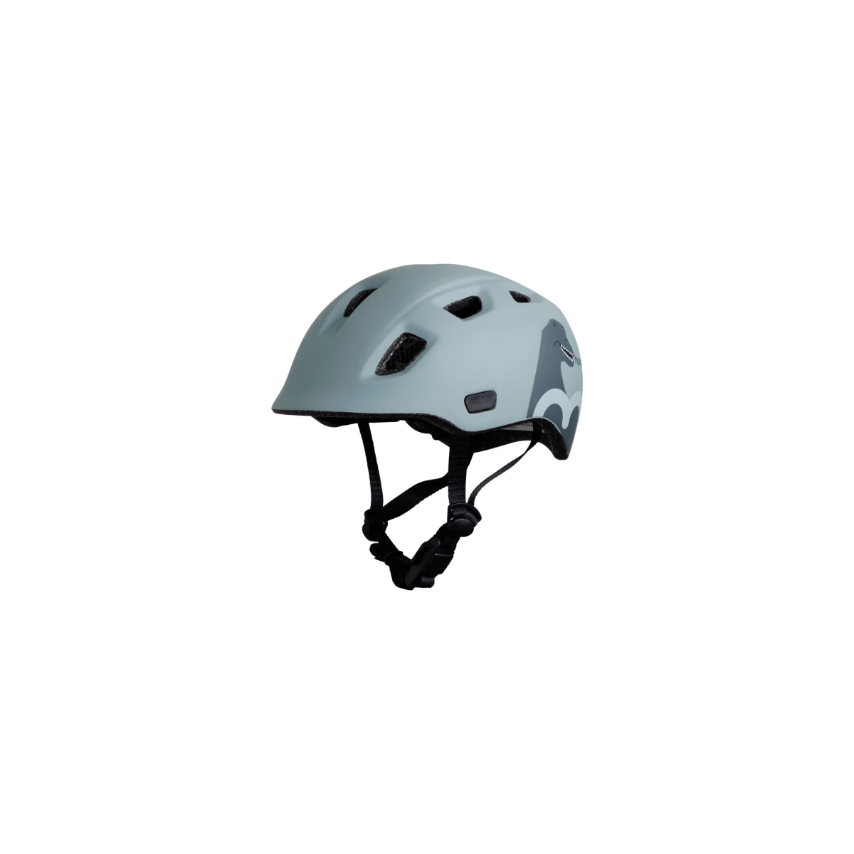 Hamax kask dziecięcy Thundercap rozmiar 47-52 zielony z dinozaurem | Pan Piksel