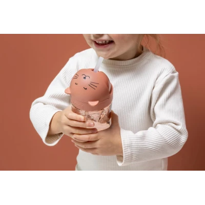 TRIXIE Bidon-butelka ze słomką dla dziecka 9m+ Kot Baby | Pan Piksel
