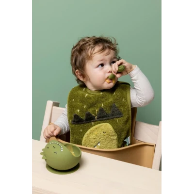 TRIXIE Zestaw do karmienia Miseczka z przyssawką i łyżeczką Dinozaur 4m+ Baby | Pan Piksel