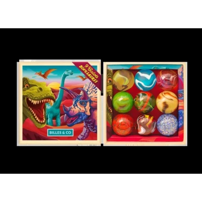 BILLES & CO Szklane kulki DINOZAURY | Pan Piksel