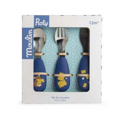 MOULIN ROTY Zestaw sztućców PUCE & PILOU | Pan Piksel