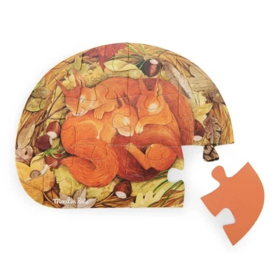 MOULIN ROTY Puzzle zwierzątka 4 w 1 LE JARDIN | Pan Piksel