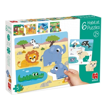 GOULA Edukacyjne Puzzle dla dzieci Siedlisko | Pan Piksel