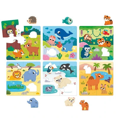 GOULA Edukacyjne Puzzle dla dzieci Siedlisko | Pan Piksel