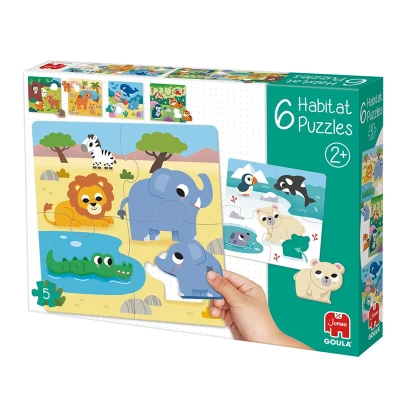 GOULA Edukacyjne Puzzle dla dzieci Siedlisko | Pan Piksel