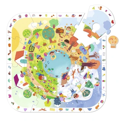 GOULA Puzzle dla dzieci XXL Pory roku | Pan Piksel