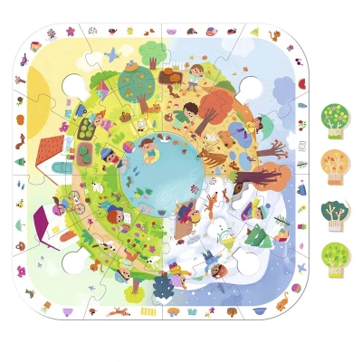 GOULA Puzzle dla dzieci XXL Pory roku | Pan Piksel