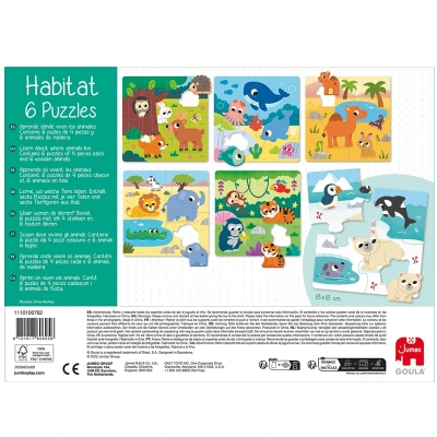 GOULA Edukacyjne Puzzle dla dzieci Siedlisko | Pan Piksel