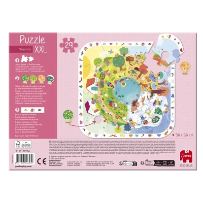 GOULA Puzzle dla dzieci XXL Pory roku | Pan Piksel