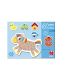 GOULA Tekturowe Puzzle dla dzieci Zwierzęta i Przedmioty | Pan Piksel
