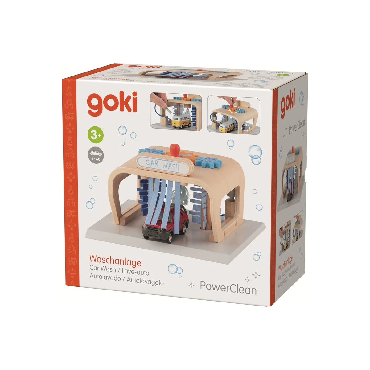 GOKI Drewniana myjnia samochodowa PowerClean | Pan Piksel