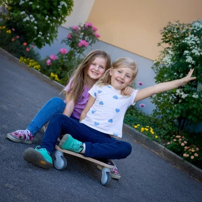ERZI Drewniana Deska na kółkach wytrzymała Deskorolka | Pan Piksel