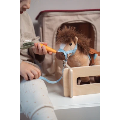 SMALL FOOT Pluszowy koń w stajni z akcesoriami w poręcznej torbie | Pan Piksel