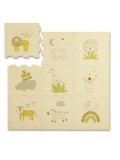 HAKUNA MATTE Puzzle na podłogę dla dzieci Mata piankowa ze zwierzątkami Safari Animals 90x90 cm | Pan Piksel
