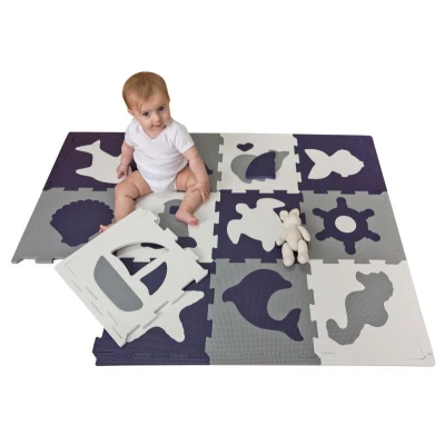 HAKUNA MATTE Puzzle na podłogę dla dzieci Mata piankowa Ocean World 90x120 cm | Pan Piksel