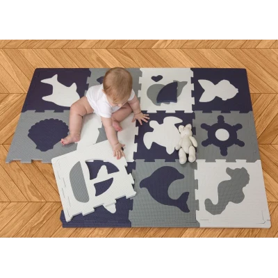 HAKUNA MATTE Puzzle na podłogę dla dzieci Mata piankowa Ocean World 90x120 cm | Pan Piksel