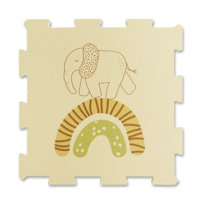 HAKUNA MATTE Puzzle na podłogę dla dzieci Mata piankowa ze zwierzątkami Safari Animals 90x90 cm | Pan Piksel