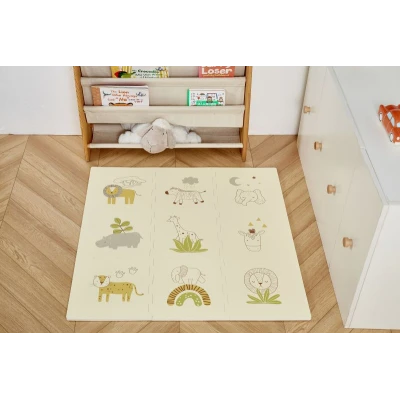 HAKUNA MATTE Puzzle na podłogę dla dzieci Mata piankowa ze zwierzątkami Safari Animals 90x90 cm | Pan Piksel