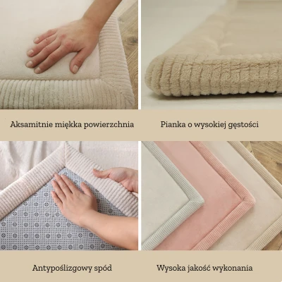 Mata Coral Velvet beżowa Hakuna Matte | Pan Piksel