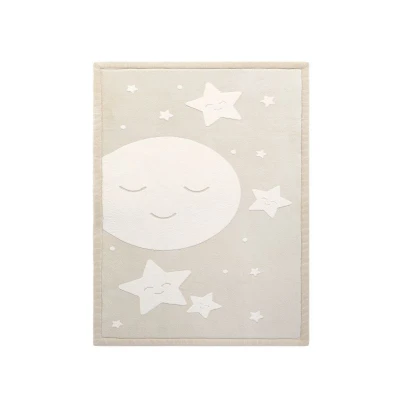 HAKUNA MATTE Mata piankowa dla dzieci Dywan do pokoju dziecięcego Księżyc i gwiazdy Cloud Play Mat 3D 200 x 150 cm | Pan Piksel
