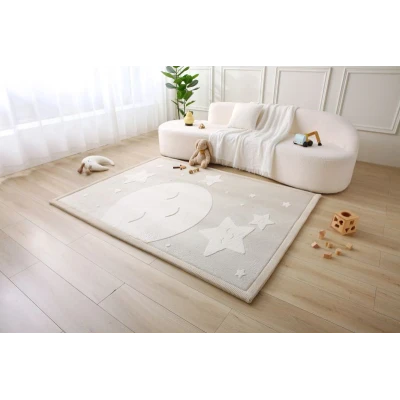 HAKUNA MATTE Mata piankowa dla dzieci Dywan do pokoju dziecięcego Księżyc i gwiazdy Cloud Play Mat 3D 200 x 150 cm | Pan Piksel