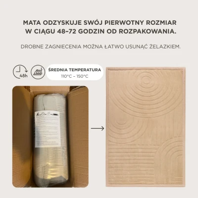 Mata piankowa 3D 170x120 cm Hakuna Matte | Pan Piksel