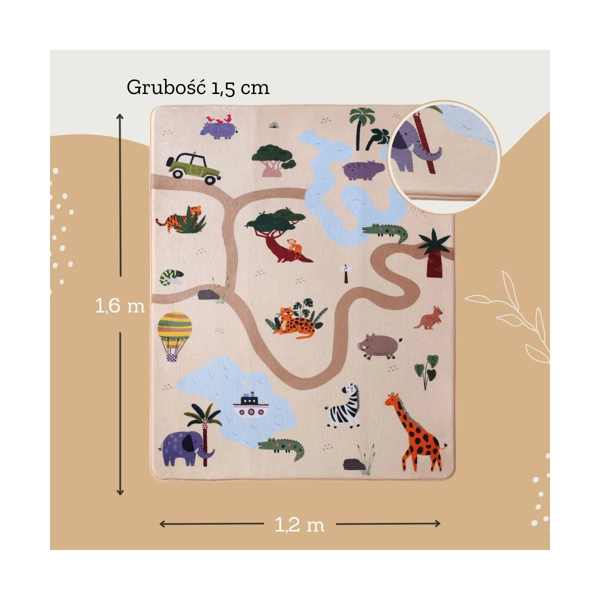 Mata piankowa Coral Velvet Safari | Pan Piksel