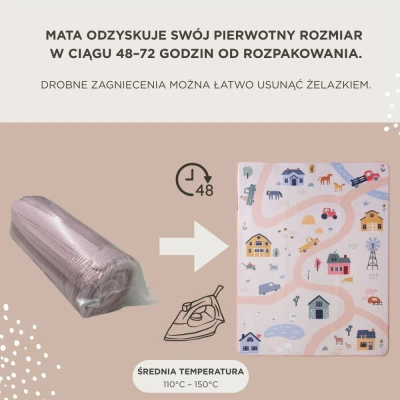 HAKUNA MATTE Mata piankowa dla dzieci Dywan do pokoju dziecięcego Coral Velvet z pianką memory 160 x 120 cm Farma | Pan Piksel