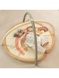 HAKUNA MATTE Mata edukacyjna z zabawkami dla niemowląt Baby Activity Gym 85 cm Tęczowa Dżungla | Pan Piksel