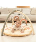 HAKUNA MATTE Mata edukacyjna z zabawkami dla niemowląt Baby Activity Gym 85 cm Tęczowa Dżungla | Pan Piksel