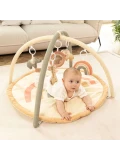 HAKUNA MATTE Mata edukacyjna z zabawkami dla niemowląt Baby Activity Gym 85 cm Tęczowa Dżungla | Pan Piksel
