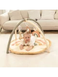 HAKUNA MATTE Mata edukacyjna z zabawkami dla niemowląt Baby Activity Gym 85 cm Tęczowa Dżungla | Pan Piksel