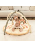 HAKUNA MATTE Mata edukacyjna z zabawkami dla niemowląt Baby Activity Gym 85 cm Tęczowa Dżungla | Pan Piksel