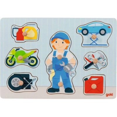 GOKI Drewniana układanka Mechanik | Pan Piksel
