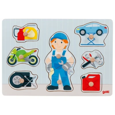 GOKI Drewniana układanka Mechanik | Pan Piksel