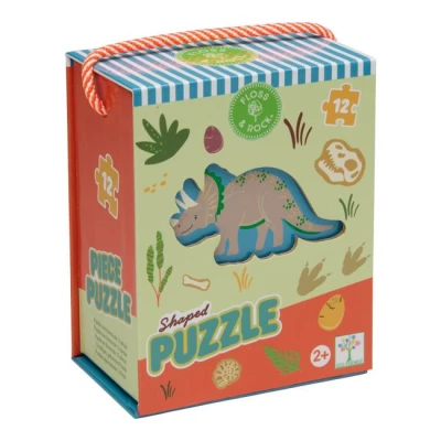 FLOSS & ROCK Puzzle 12 elementów Dinozaury | Pan Piksel