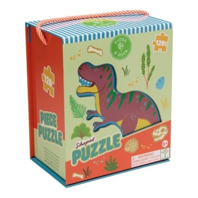 FLOSS & ROCK Puzzle 120 elementów Dinozaury | Pan Piksel