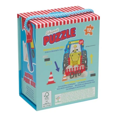 FLOSS & ROCK Puzzle 12 elementów Na Budowie | Pan Piksel