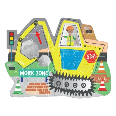 FLOSS & ROCK Puzzle 30 elementów Na budowie | Pan Piksel