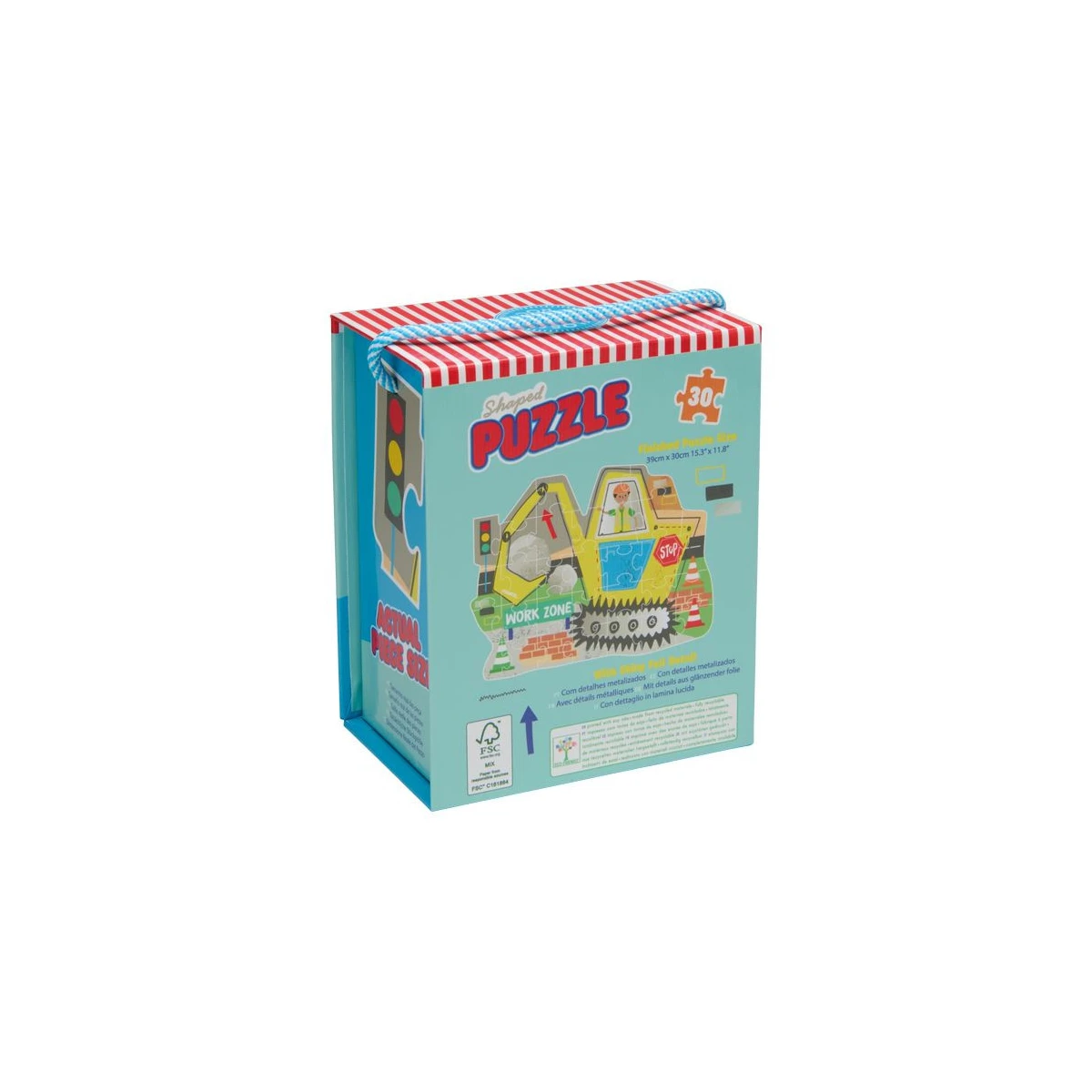 FLOSS & ROCK Puzzle 30 elementów Na budowie | Pan Piksel