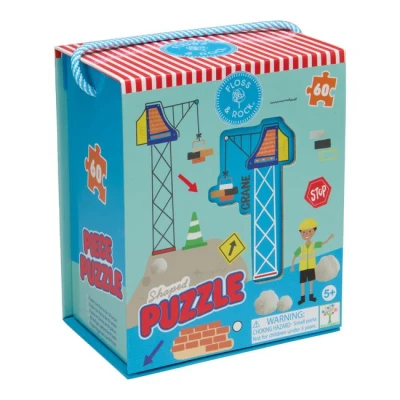 FLOSS & ROCK Puzzle 60 elementów Na Budowie | Pan Piksel