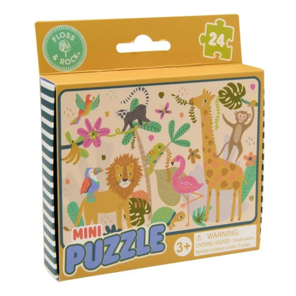 FLOSS & ROCK Mini Puzzle 24 elementy Dżungla | Pan Piksel