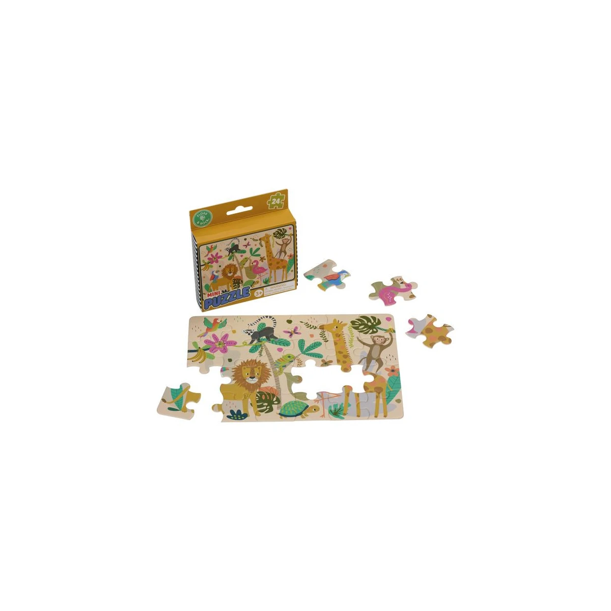 FLOSS & ROCK Mini Puzzle 24 elementy Dżungla | Pan Piksel