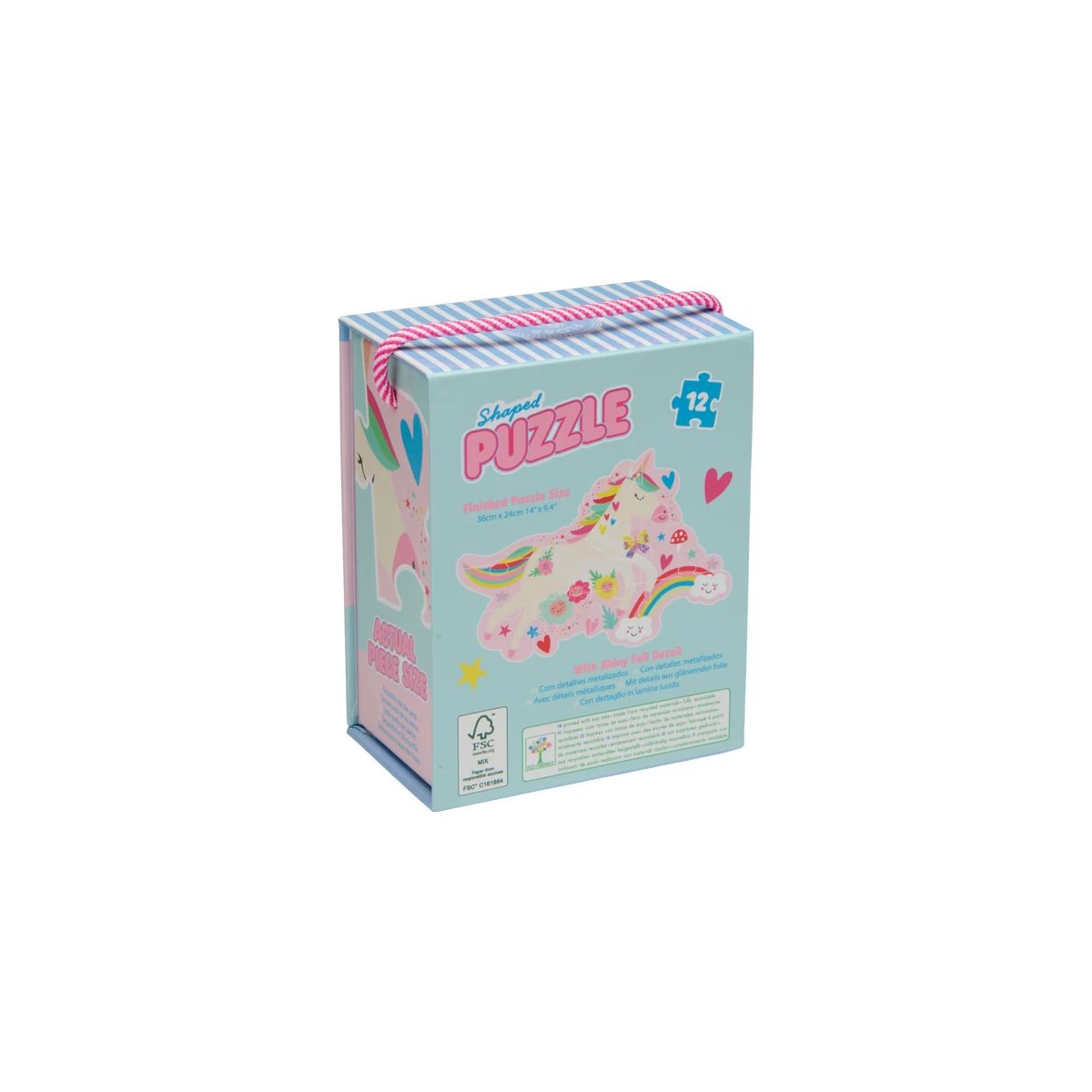 FLOSS & ROCK Puzzle 12 elementów Tęczowe Wróżki | Pan Piksel