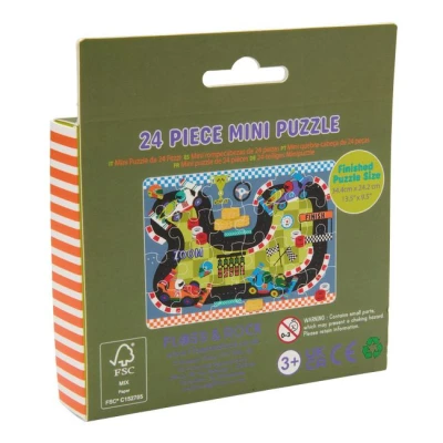 FLOSS & ROCK Mini Puzzle 24 elementy Auta | Pan Piksel