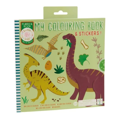FLOSS & ROCK Kolorowanka z pachnącą okładką Dinozaury | Pan Piksel