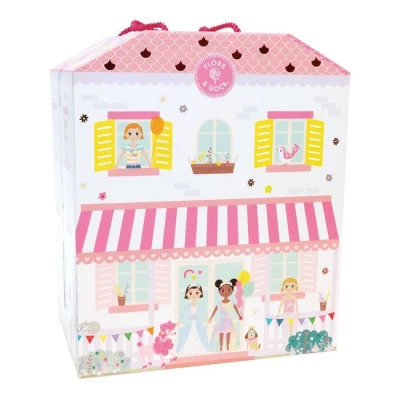 FLOSS & ROCK Domek z 18 figurkami Przyjaciółki | Pan Piksel
